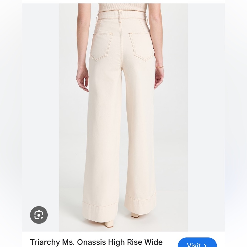 Triarchy Miss Onassis high-waisted jeans off-white sz 30 NWT - raw, sustainable - Picture 2 of 11